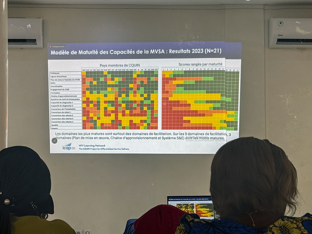 A team from Congo-Brazzaville reviews differentiated ART CMM results